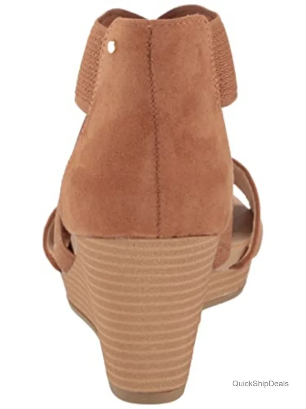 Strappy Wedge Sandals with Stretch Criss Cross Straps and Cushioned Footbed